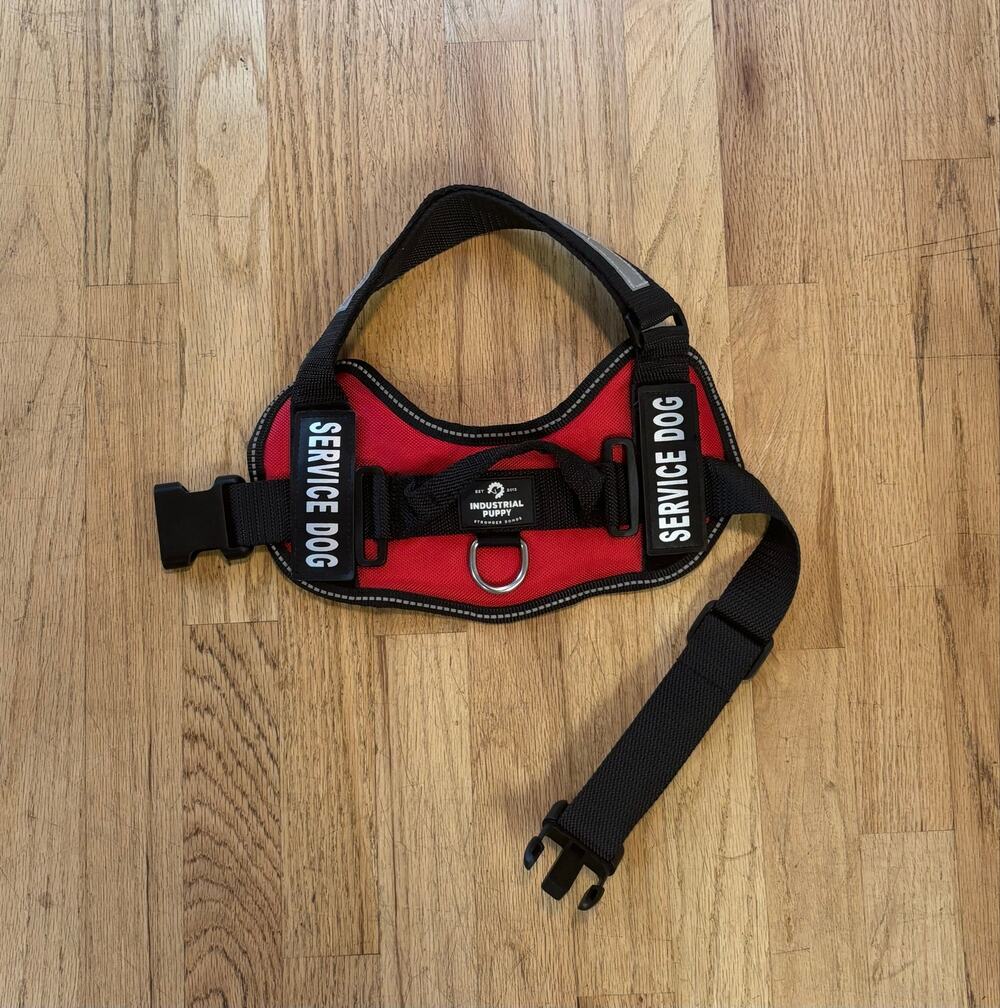 NWOT Industrial Puppy Service Dog Red Harness Reflective PatcH, Size Small S